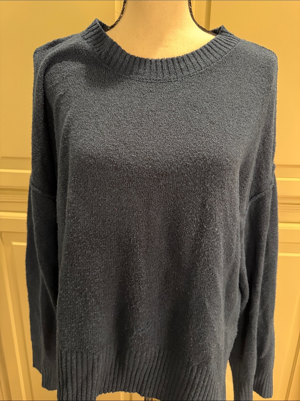 a.n.a Women's Navy Crewneck Sweater